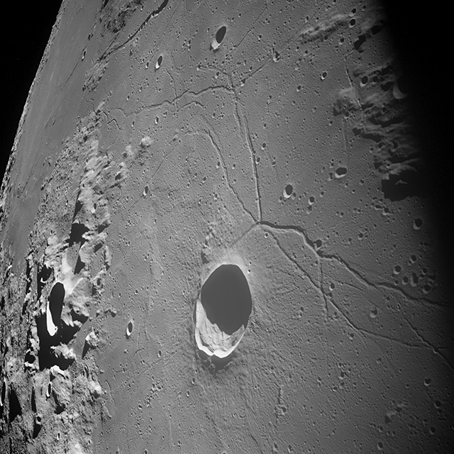 Large crater on moon