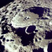 Jagged craters on the moon